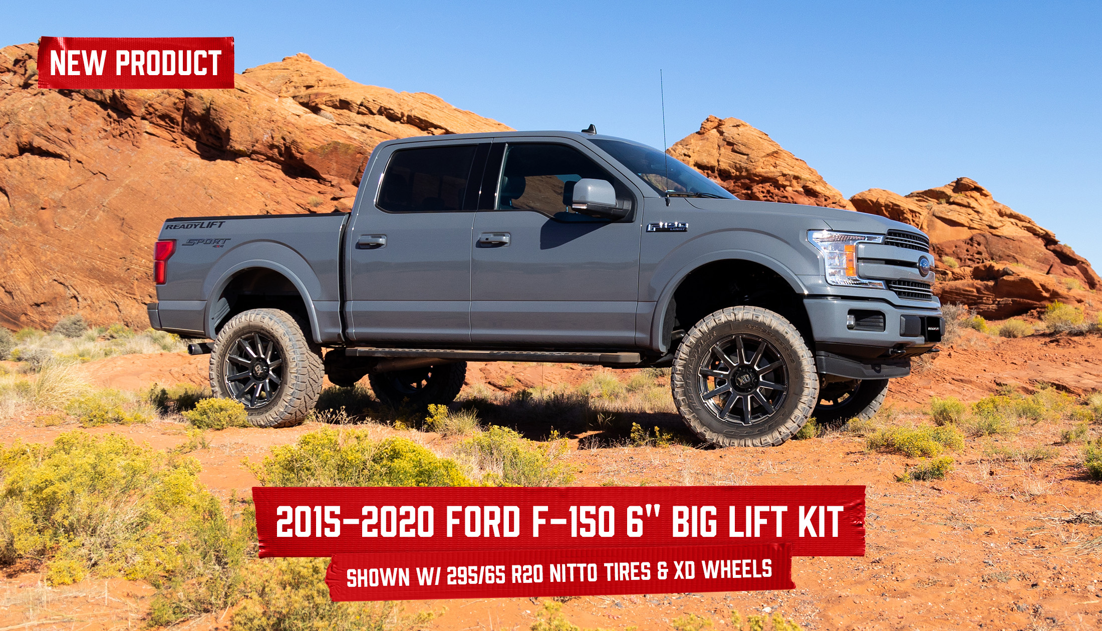 6'' BIG LIFT WITH SST3000 REAR SHOCKS 2015-2020 FORD F-150