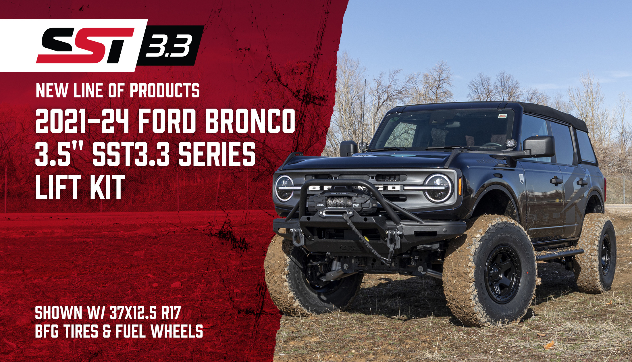 All-New 2021-2024 Ford Bronco Premium 3.5” SST 3.3 Series Lift Kit