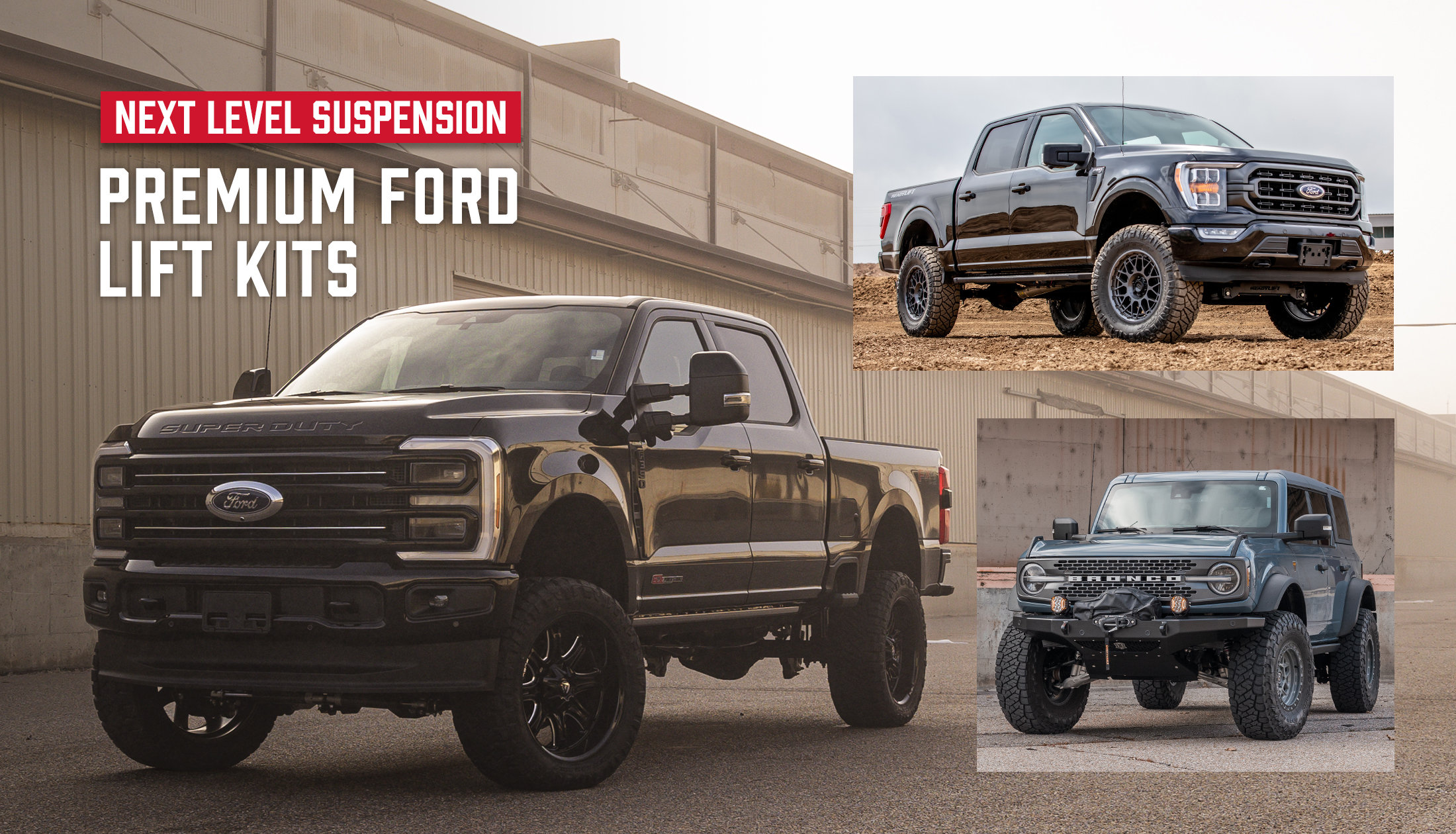 ReadyLIFT's leveling and lift kits for Ford trucks