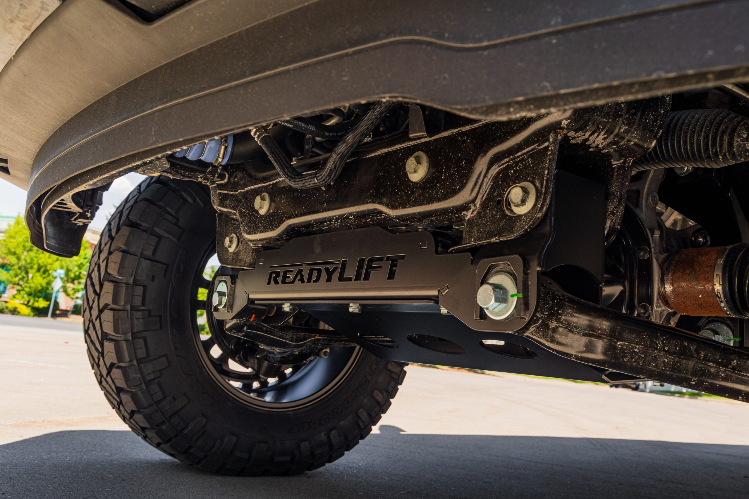 ReadyLIFT MAX3.3 suspension components installed on Ford F-150