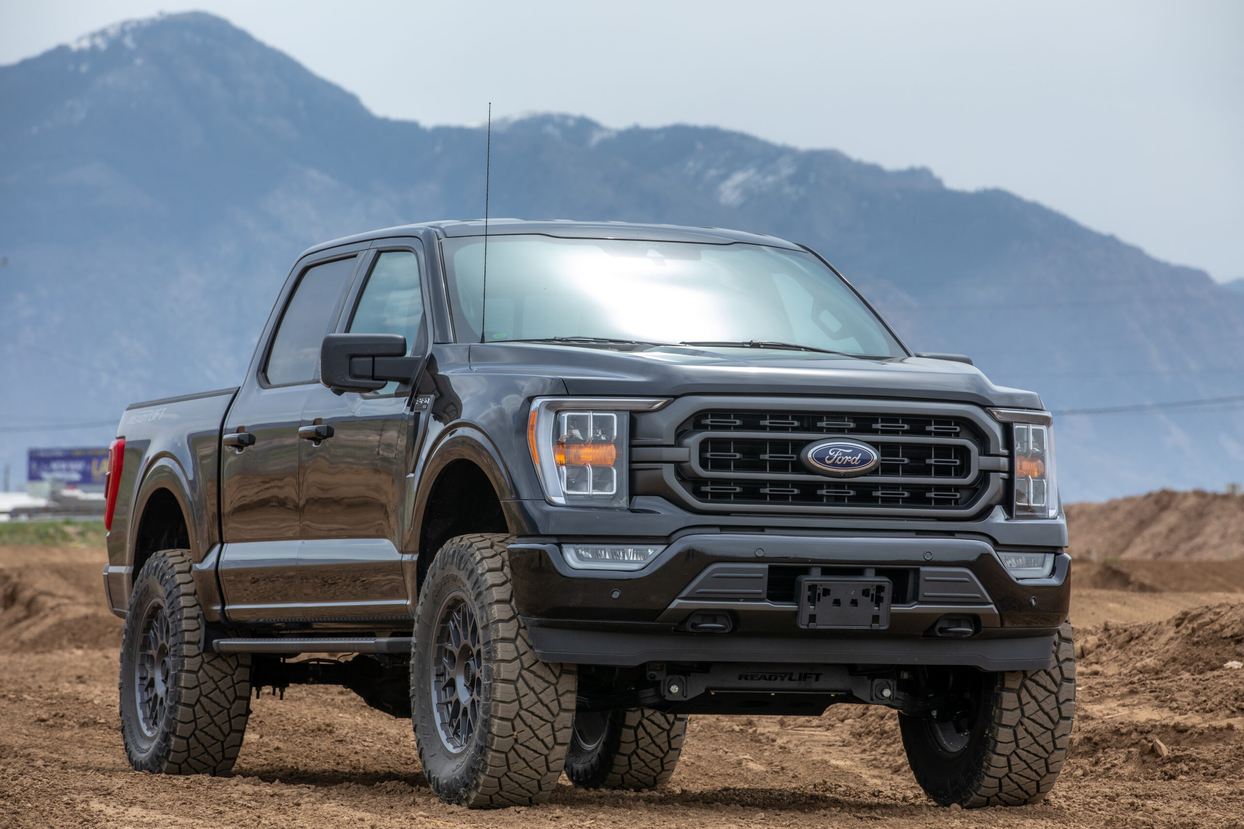 Ford F-150 with a ReadyLIFT Big Lift system in an outdoor setting