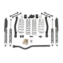 Jeep JL Wrangler lift kit with Falcon shocks and 4 heavy-duty control arms