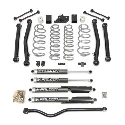 Jeep JL Wrangler lift kit with Falcon shocks and 4 heavy-duty control arms